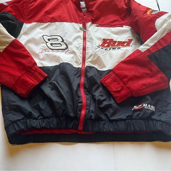 Vintage Men's  Chase Authentics Bud Racing Nascar Jacket Red/Blk/Wht Size XL - Picture 5 of 12